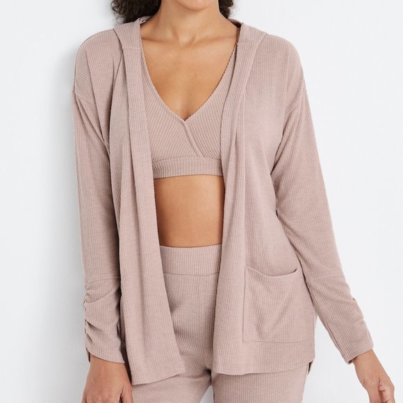 Maurices Sweaters - Maurices Ribbed Hooded Cardigan